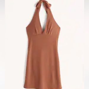 Brown mini dress
